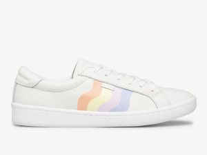 Keds Ace Läder Wavy Print Vita Olika Färger | 2367ZPQXA