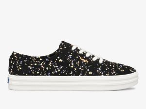 Keds Breezie Confetti Canvas Svarta Olika Färger | 6743SYGLC