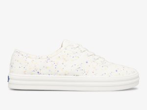 Keds Breezie Confetti Canvas Vita Olika Färger | 6483BFZQP