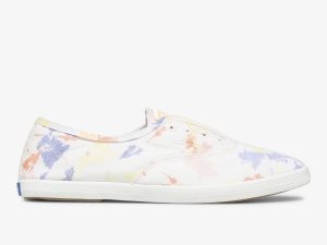 Keds Chillax Splatter Twill Vita Korall | 8291LFCRV