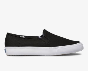 Keds Double Decker Canvas Svarta | 4871SEHQJ