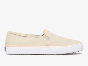 Keds Double Decker Canvas Washable Beige | 0654HGMFE