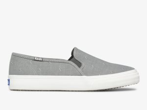 Keds Double Decker Dobby Jacquard Mörkgrå | 9138ZJQOP