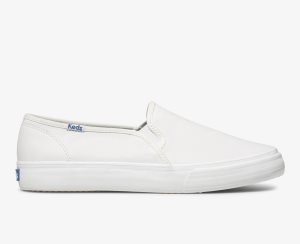 Keds Double Decker Läder Vita | 8365NUROK