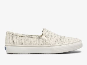 Keds Double Decker Speckle Jersey Grädde | 7912RJQNE