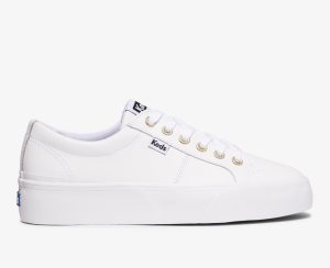 Keds Jump Kick Duo Läder Vita | 9462OPRNX