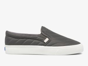 Keds Jump Kick Slip On Vatten Resistant Quiltad Puffer Grå | 3062NZTYM