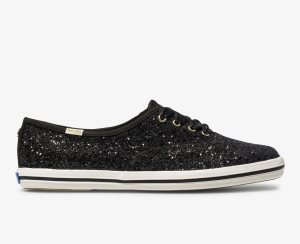 Keds Kate Spade New York Champion Glitter Svarta | 8254SYLMA