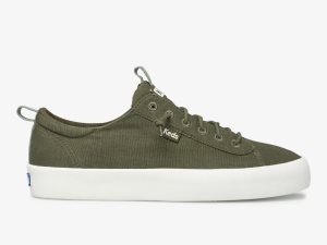 Keds Kickback Washable Feat Organic Bomull Olivgröna | 4205MAIJV