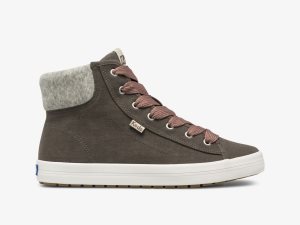 Keds Kickstart Hi Trx Soft Twill Grå | 4865FYGJO