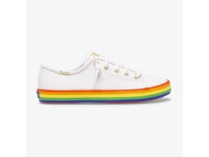 Keds Kickstart Läder Rainbow Vita Olika Färger | 4590EMDWF