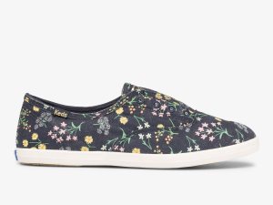 Keds Rifle Paper Co Chillax Petite Fleurs Printed Marinblå Olika Färger | 3169ZLNYB