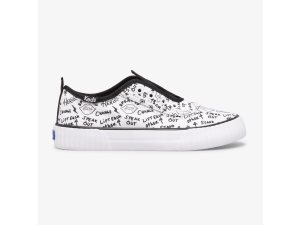 Keds Topkick Washable Slip-on Vita Svarta | 4679AFIPB