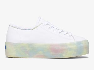 Keds Triple Up Tie Dye Foxing Vita Olika Färger | 7834NXTQE