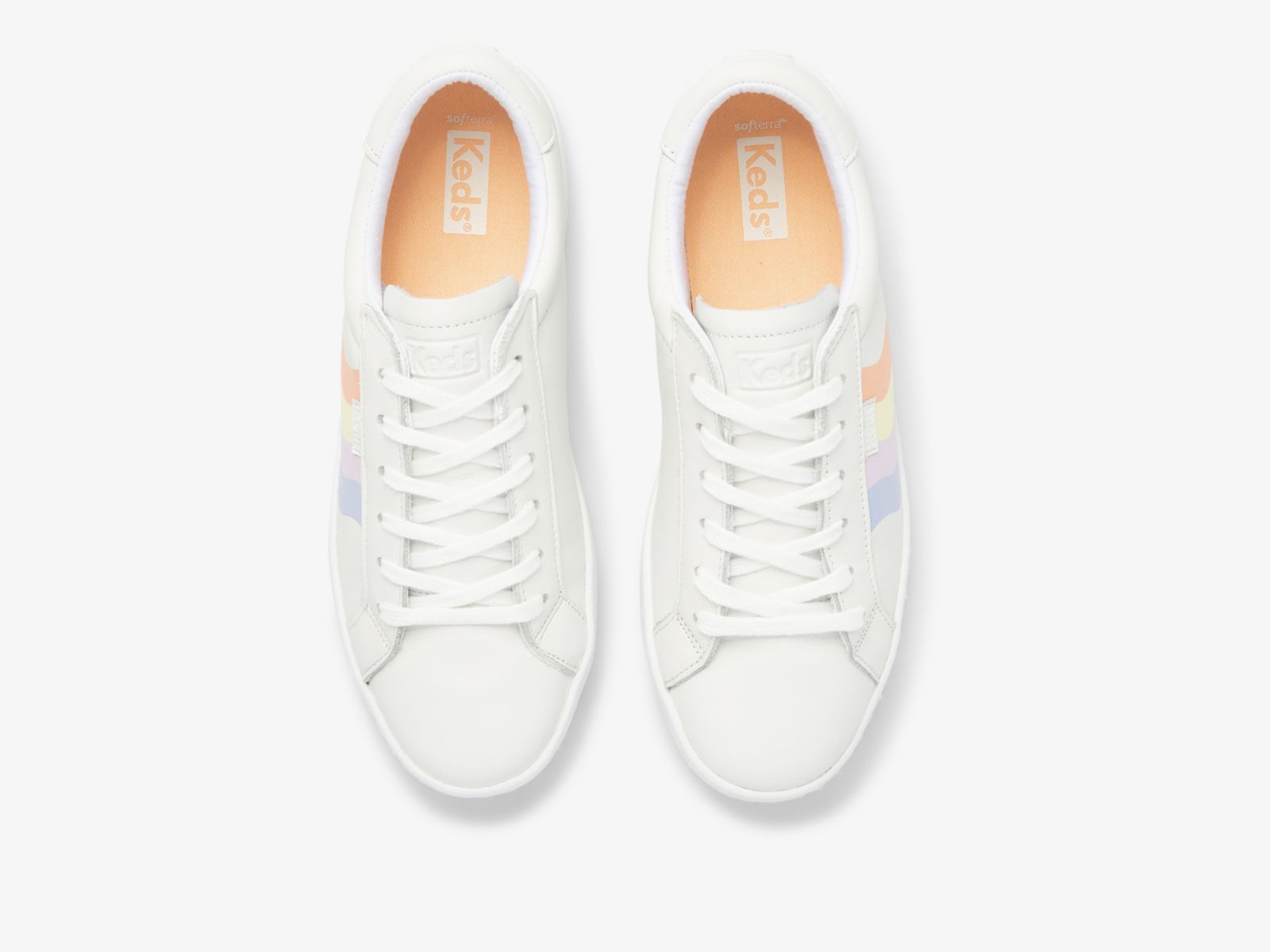 Keds Ace Läder Wavy Print Vita Olika Färger | 2367ZPQXA