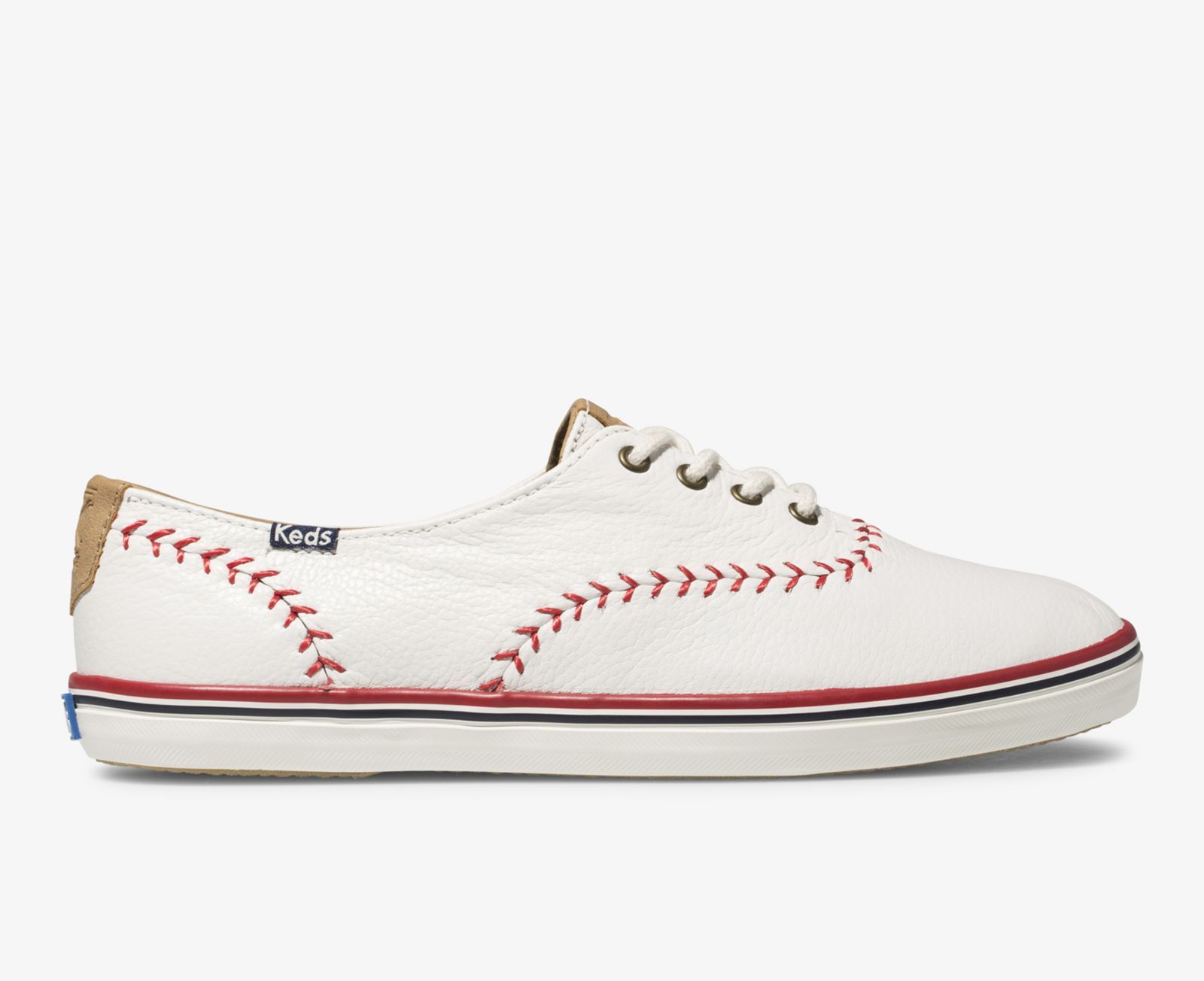 Keds Champion Pennant Läder Vita | 3761PQNZY