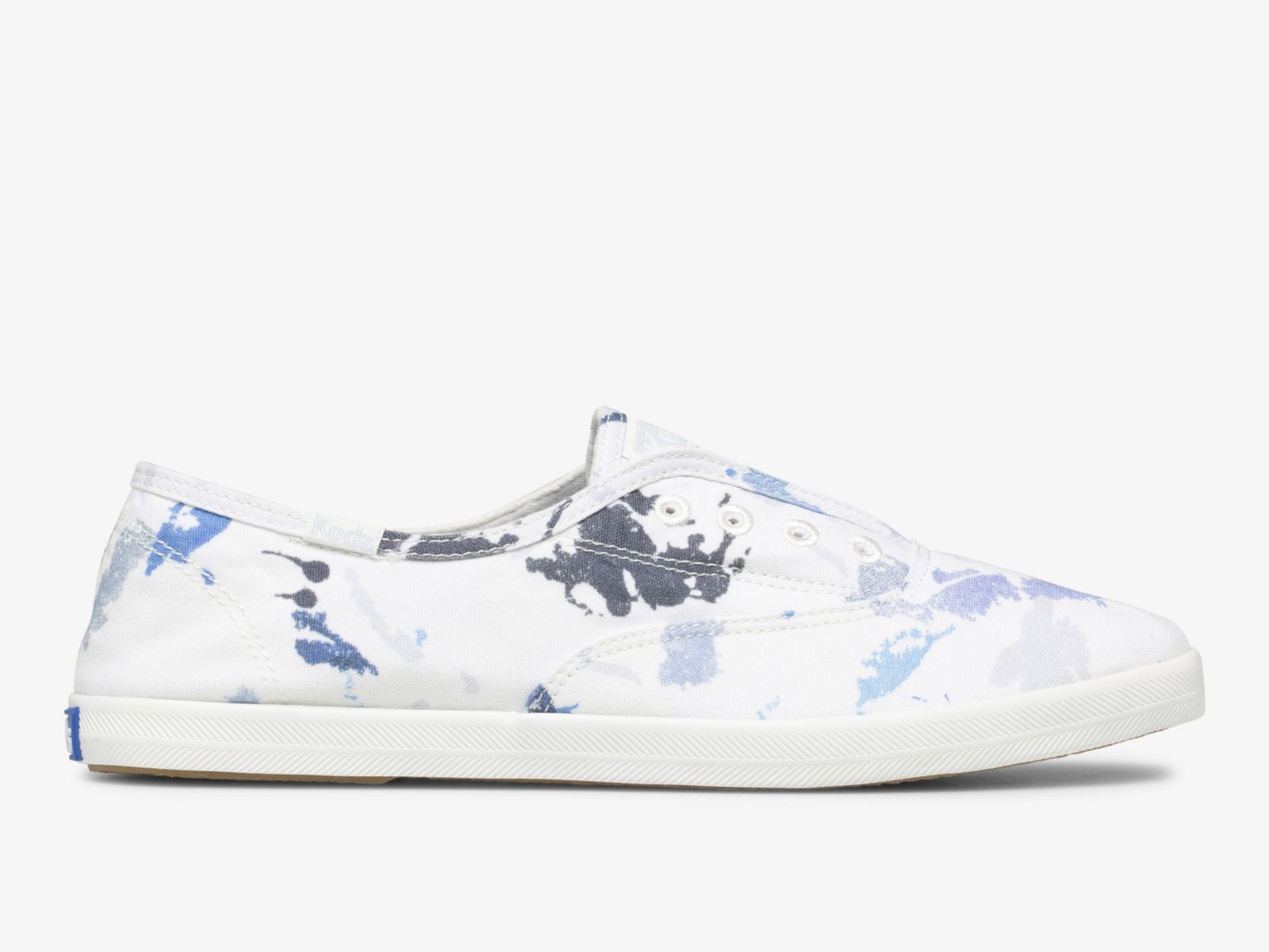 Keds Chillax Splatter Twill Vita Blå | 9756ODXEU