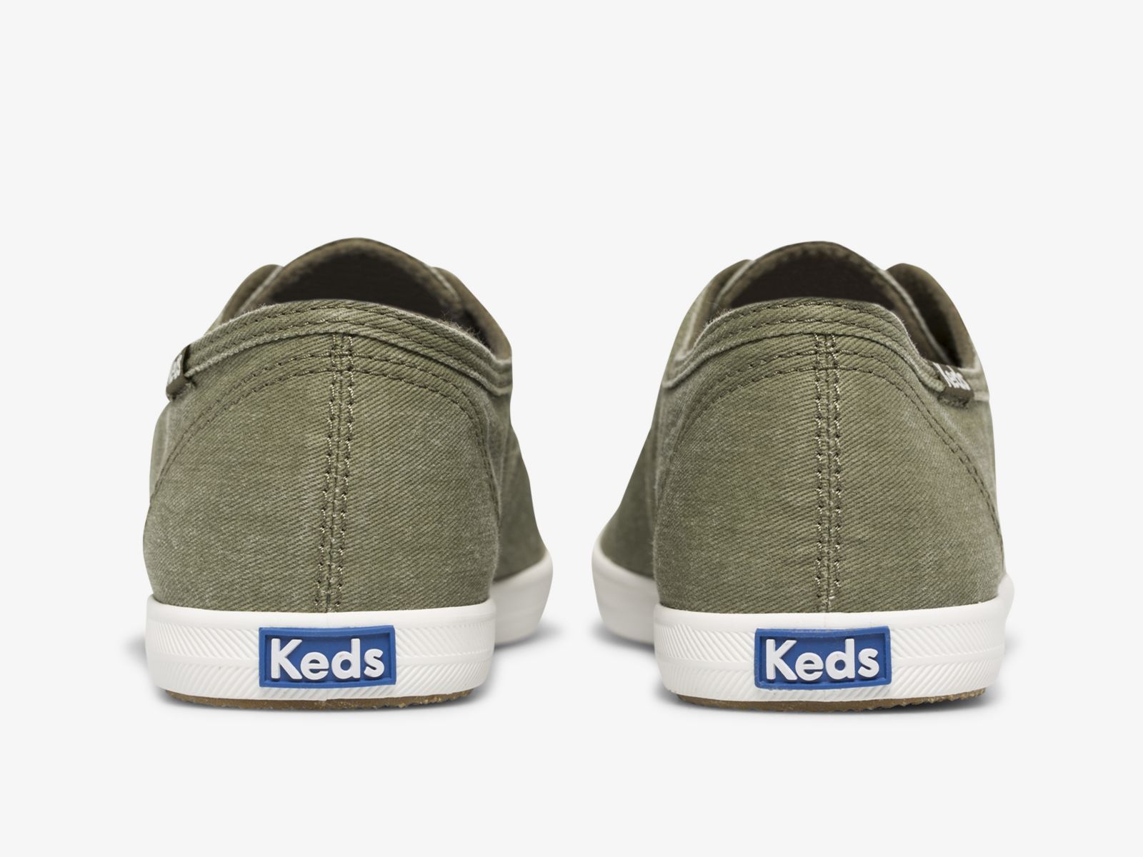 Keds Chillax Washable Feat Organic Bomull Olivgröna | 1268JKURG