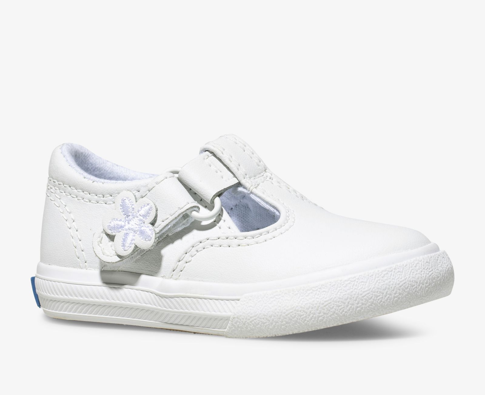 Keds Daphne T-strap Läder Sneaker Vita | 7483PRGOE