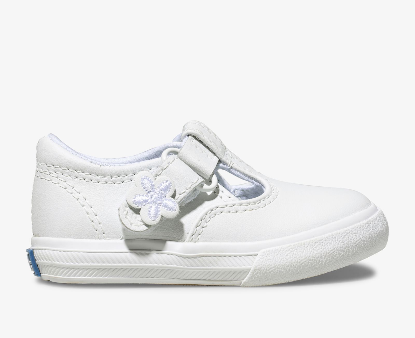 Keds Daphne T-strap Läder Sneaker Vita | 7483PRGOE