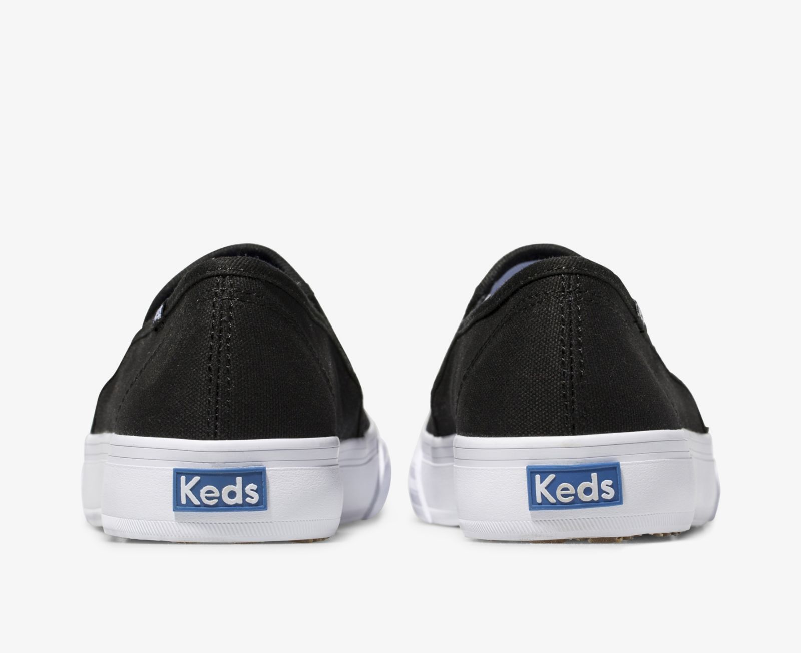 Keds Double Decker Canvas Svarta | 4871SEHQJ