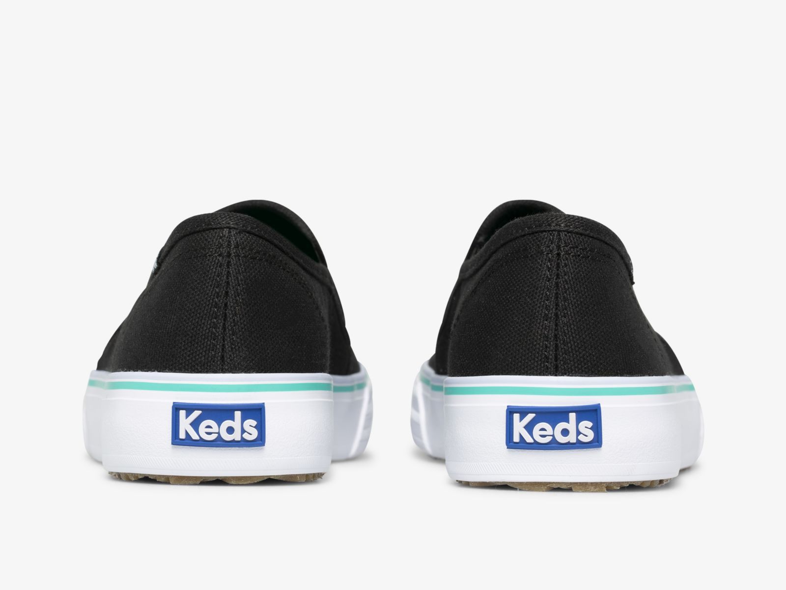 Keds Double Decker Canvas Washable Svarta Turkos | 6274WXFZO