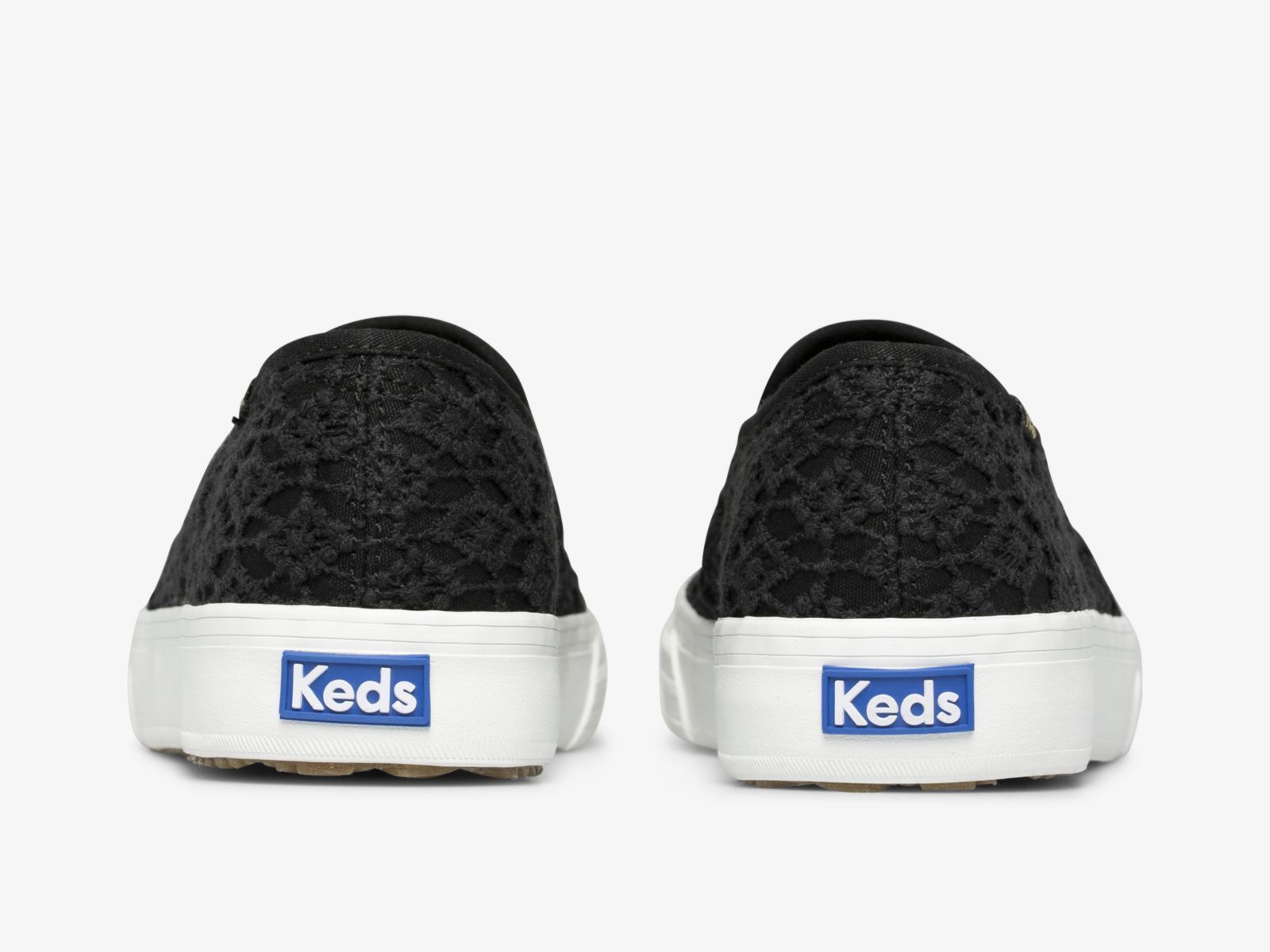 Keds Double Decker Crochet Svarta | 3846TSEBD