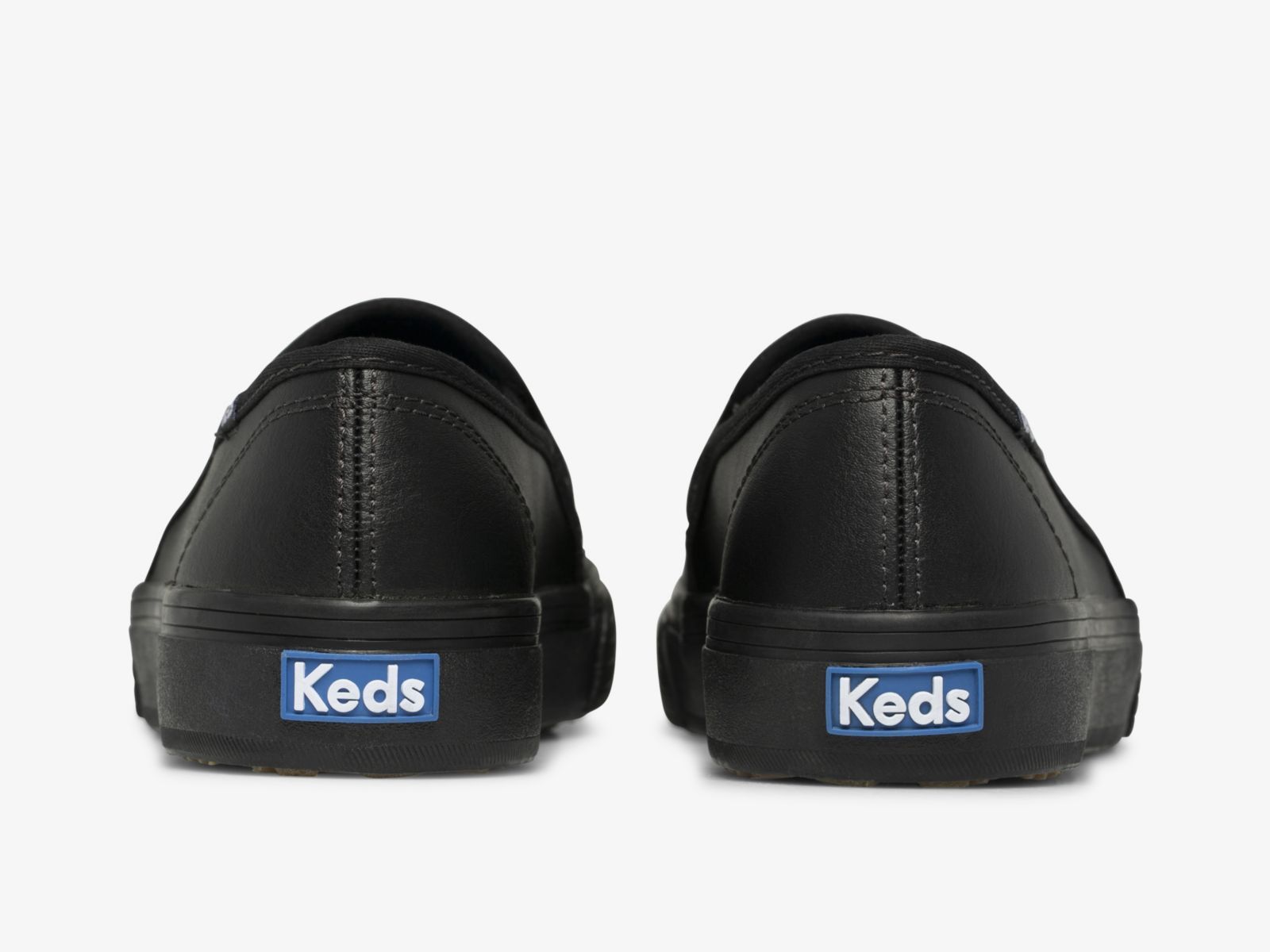 Keds Double Decker Läder Svarta | 7219FZTVJ