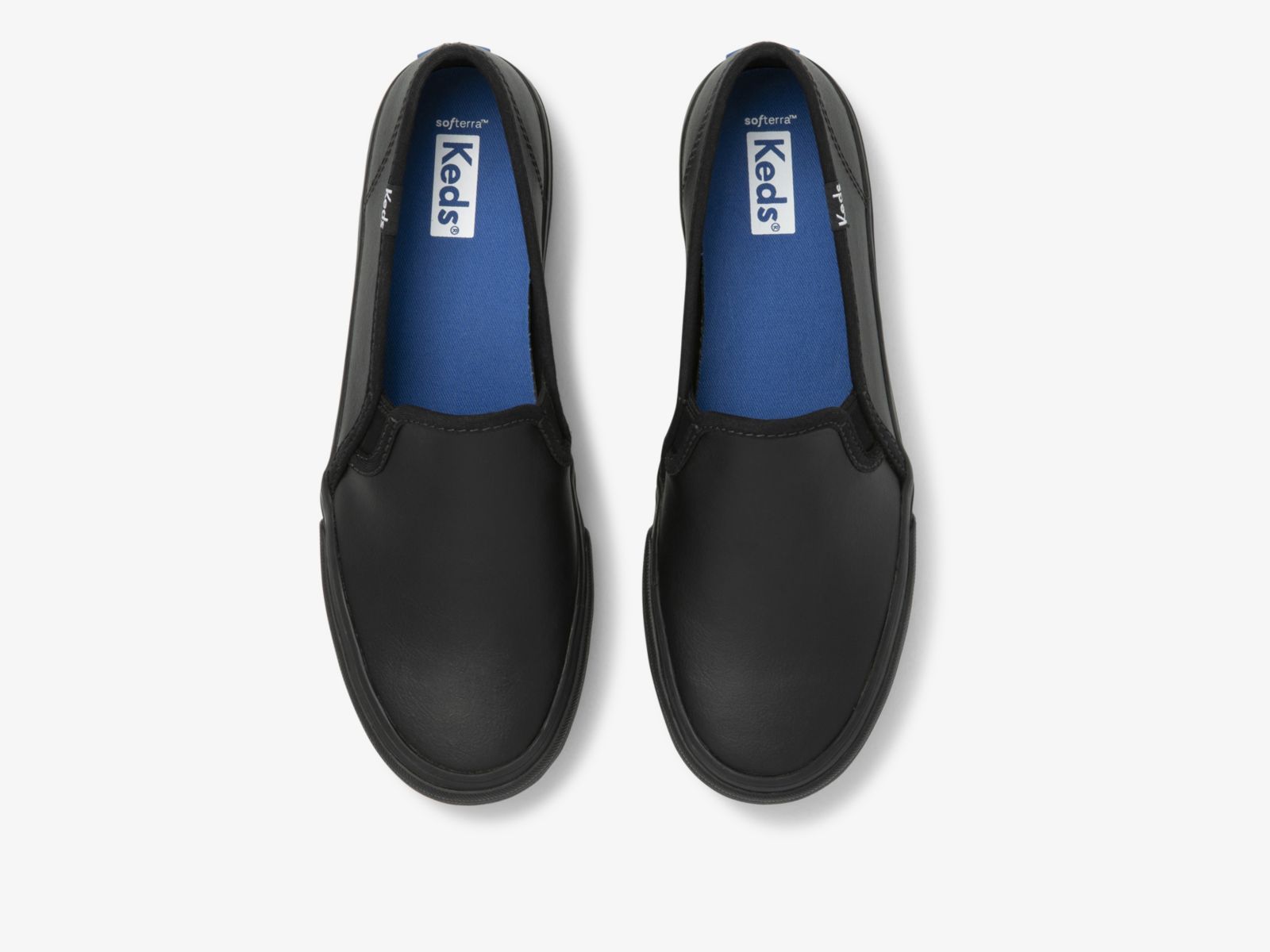 Keds Double Decker Läder Svarta | 7219FZTVJ