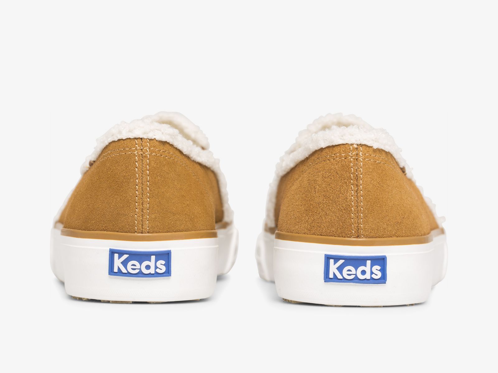 Keds Double Decker Mocka Faux Shearling Bruna | 0396QAWPZ