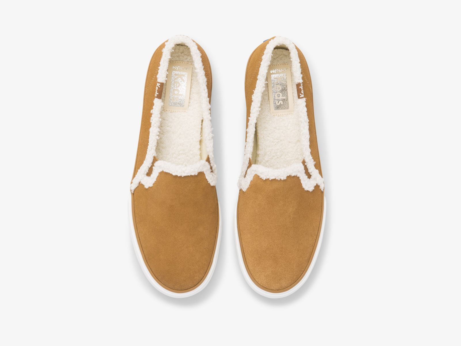 Keds Double Decker Mocka Faux Shearling Bruna | 0396QAWPZ