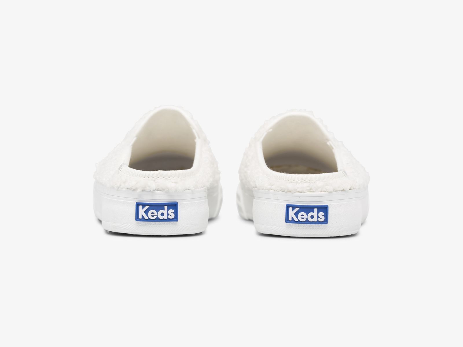 Keds Double Decker Mule Faux Shearling Grädde | 0629TPLWC