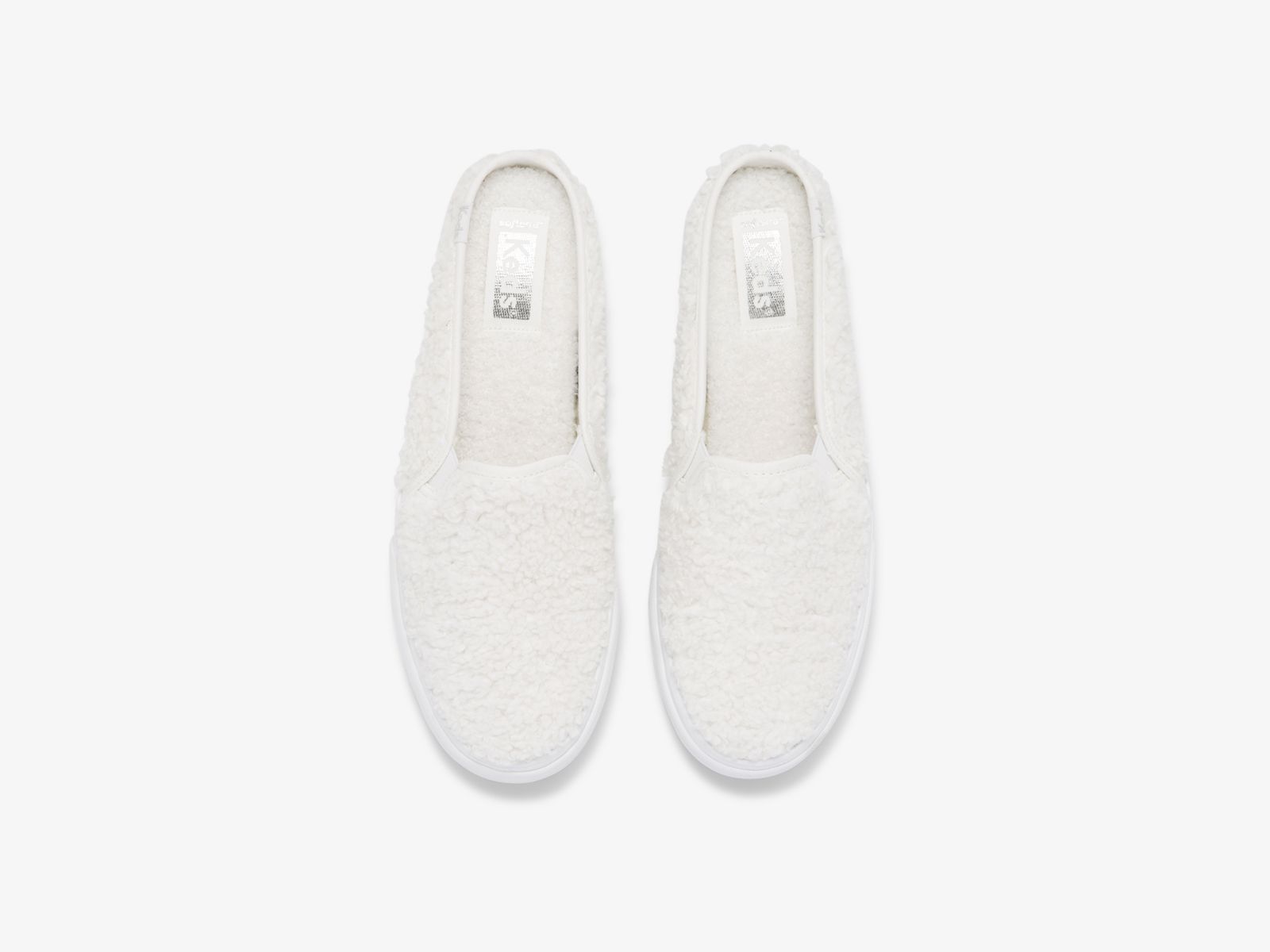 Keds Double Decker Mule Faux Shearling Grädde | 0629TPLWC