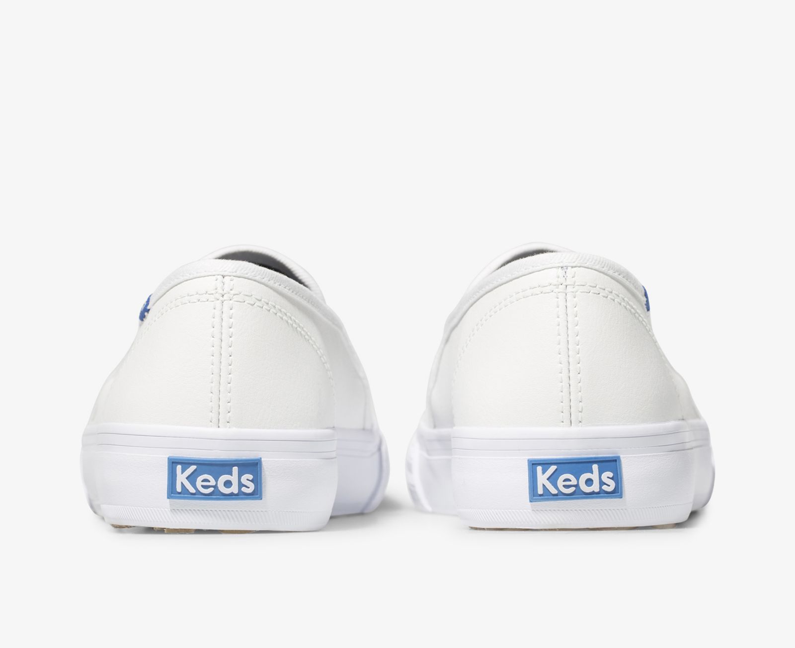 Keds Double Decker Perf Läder Vita | 0963HGKLJ