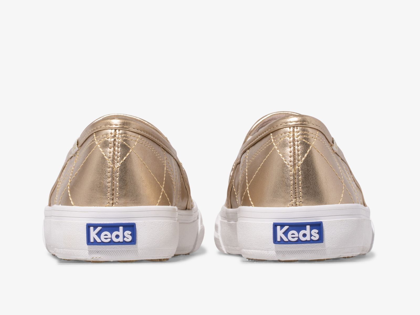 Keds Double Decker Quiltad Metallic Guld | 2506PKVFE