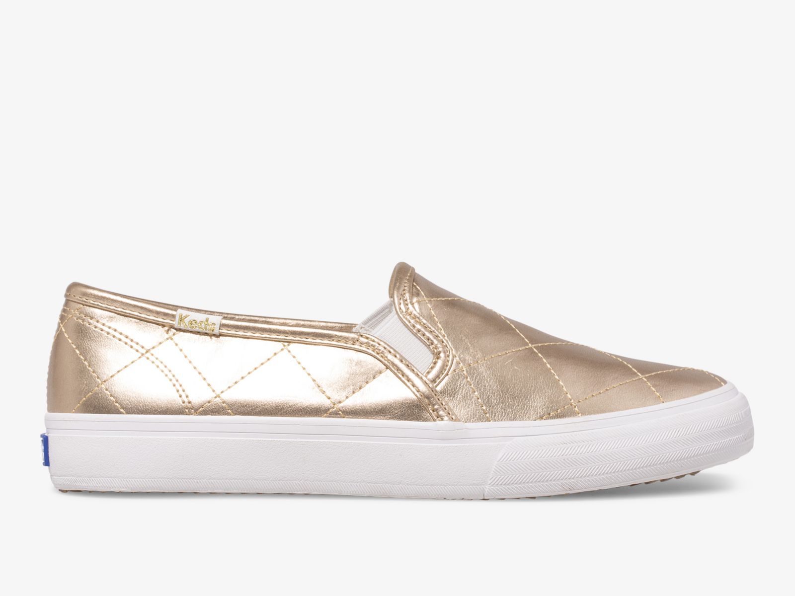 Keds Double Decker Quiltad Metallic Guld | 2506PKVFE