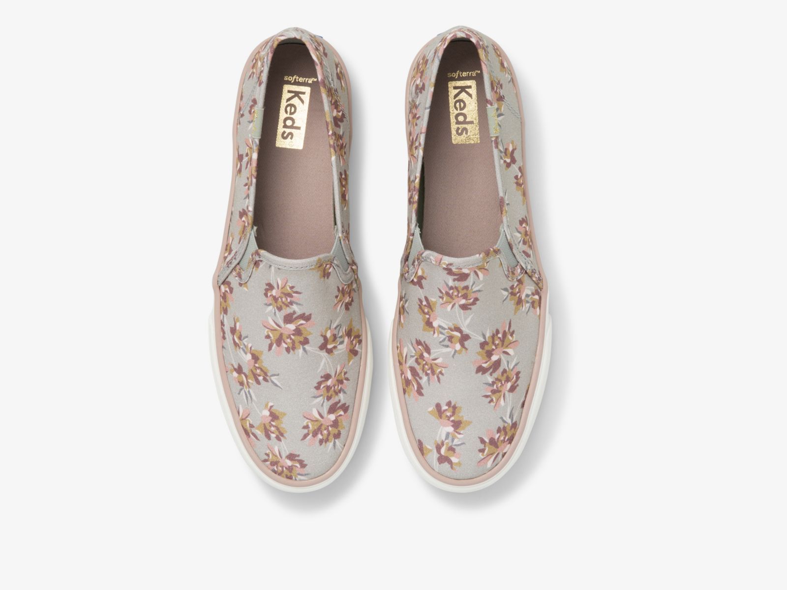 Keds Double Decker Spring Floral Olivgröna | 4586ZOLIM