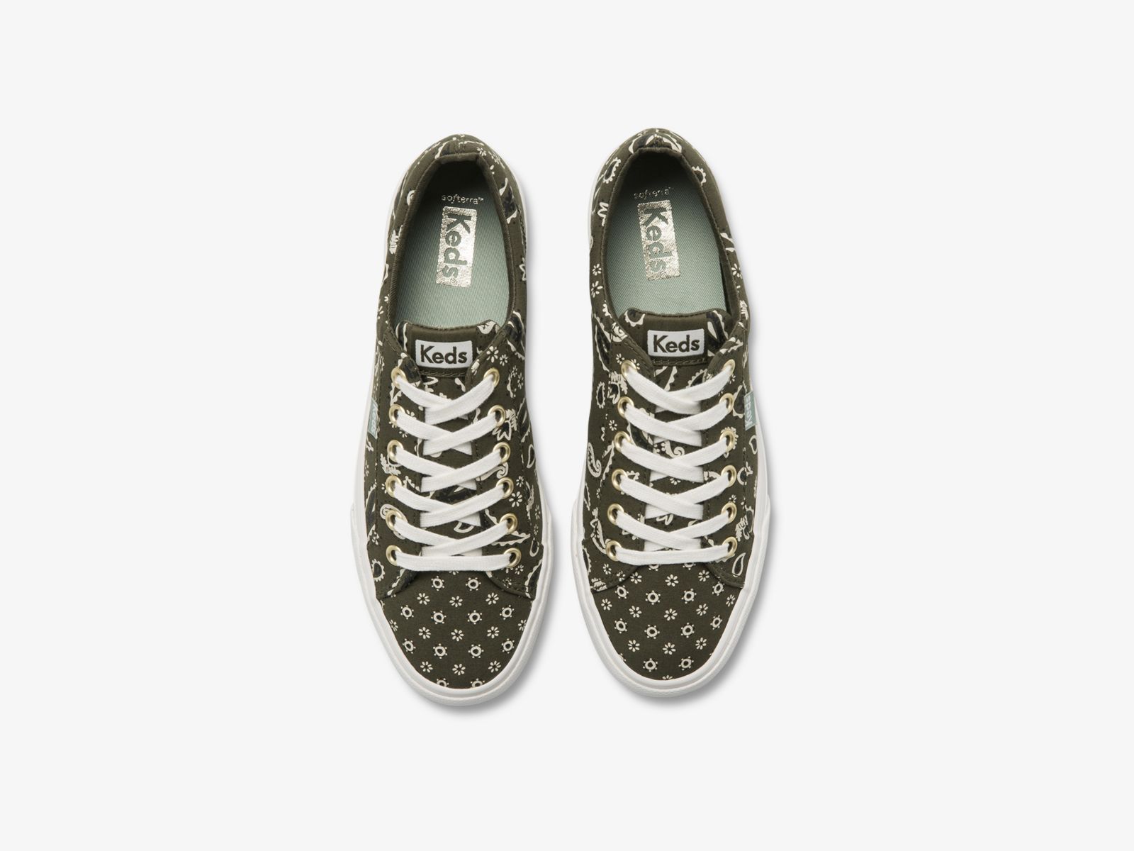 Keds Jump Kick Feat Organic Bandana Olivgröna | 3674POYZW