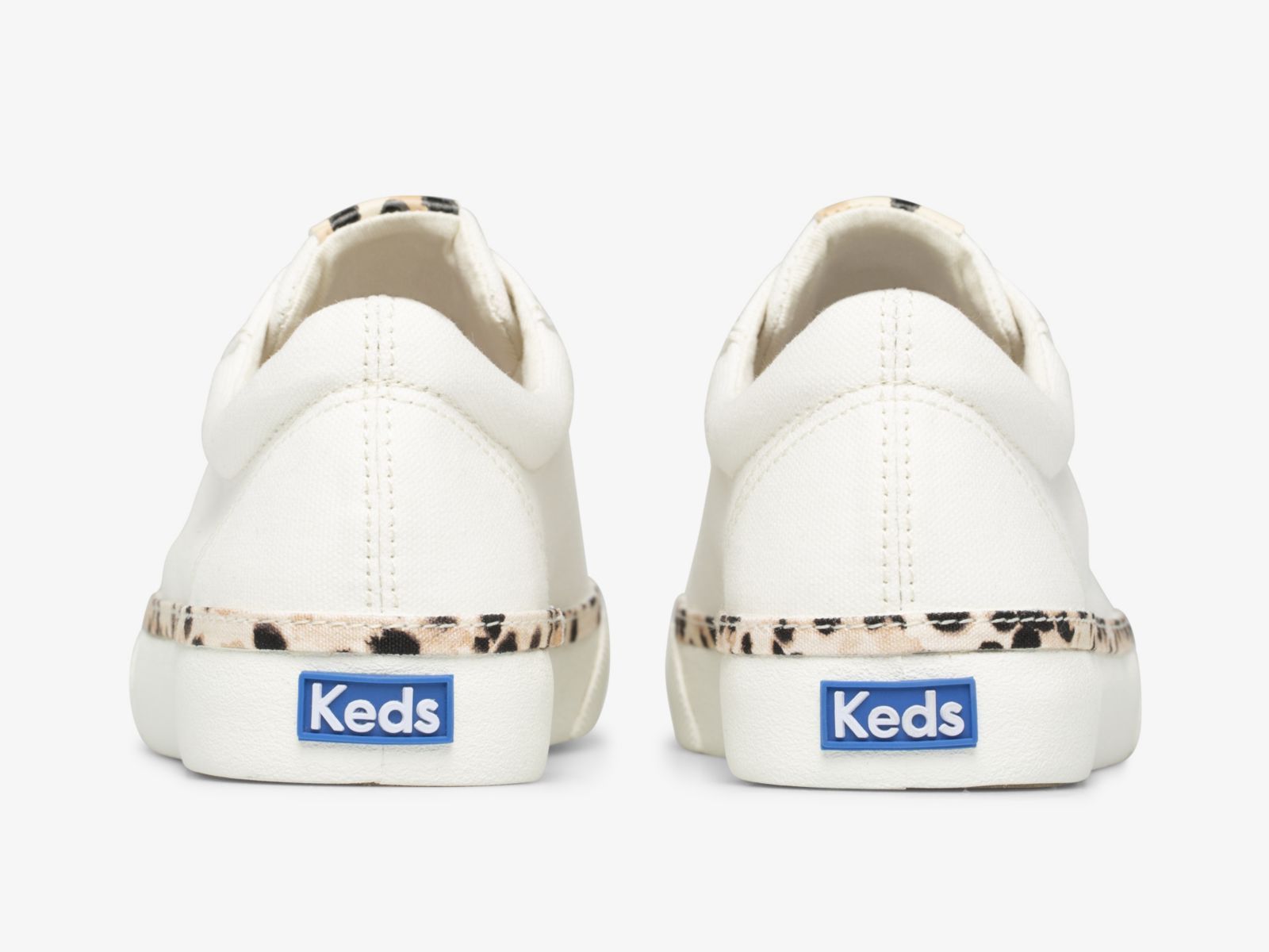 Keds Jump Kick Leopard Pop Canvas Grädde | 1793CZVIT