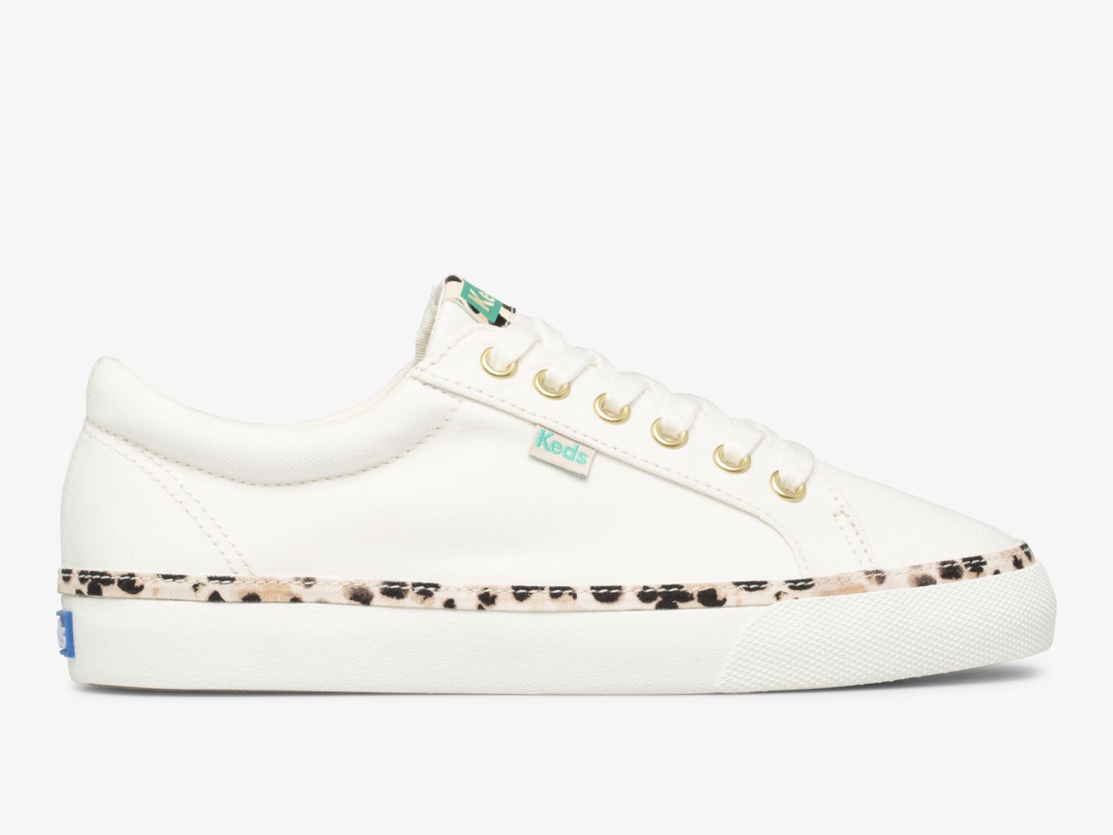 Keds Jump Kick Leopard Pop Canvas Grädde | 1793CZVIT