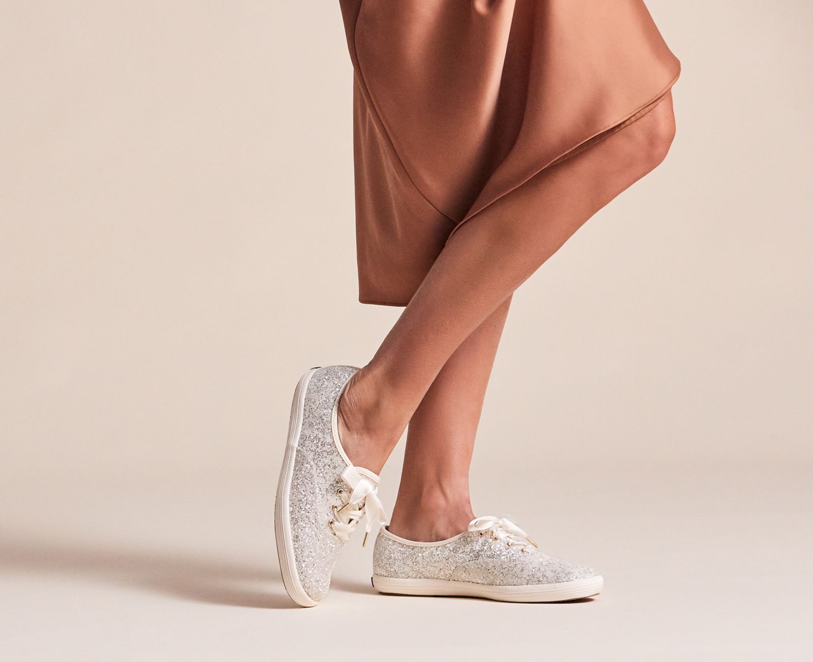 Keds Kate Spade New York Champion Glitter Grädde | 6309UOYEQ