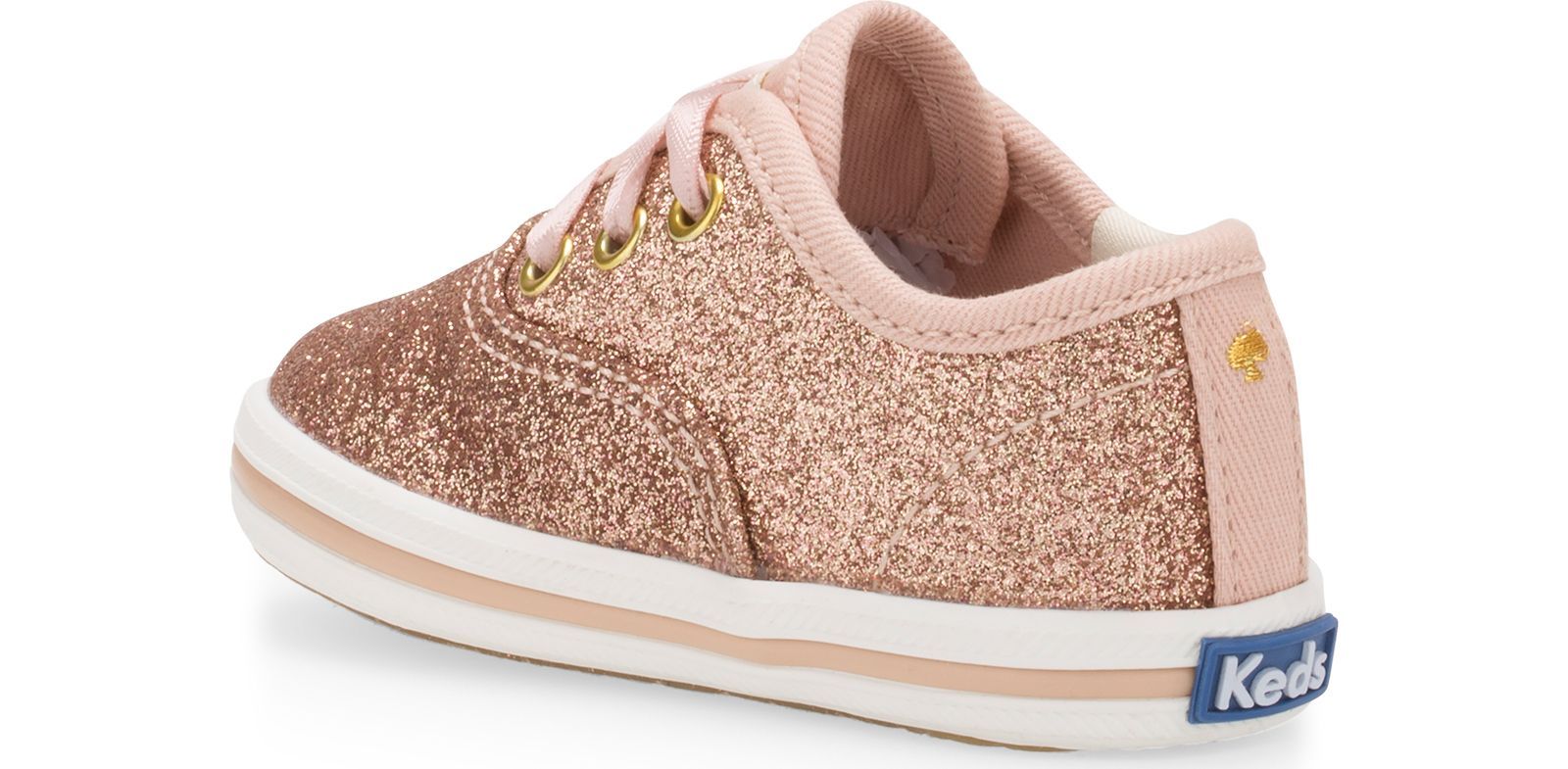 Keds Kate Spade New York Champion Glitter Crib Sneaker Rosa Guld | 9518DXYGZ