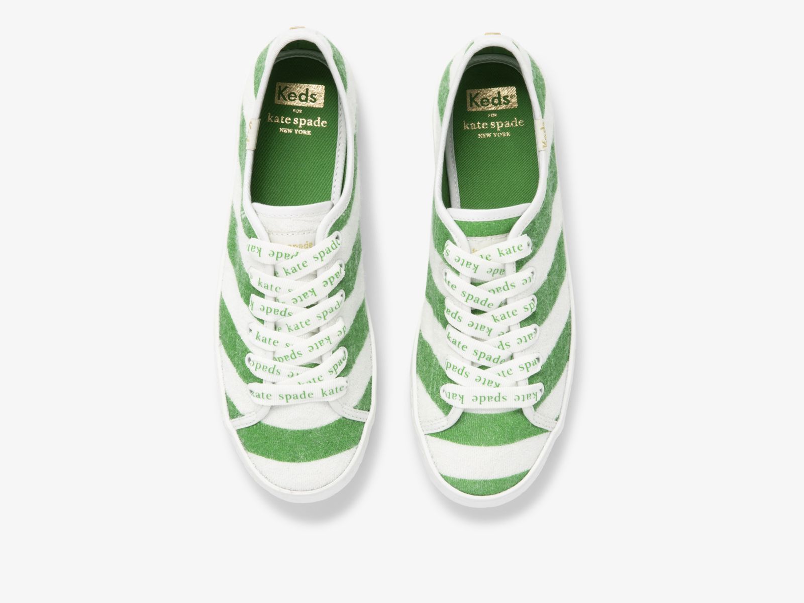 Keds Kate Spade New York Kickstart Logo Foxing Vita Gröna | 7964ATVJS