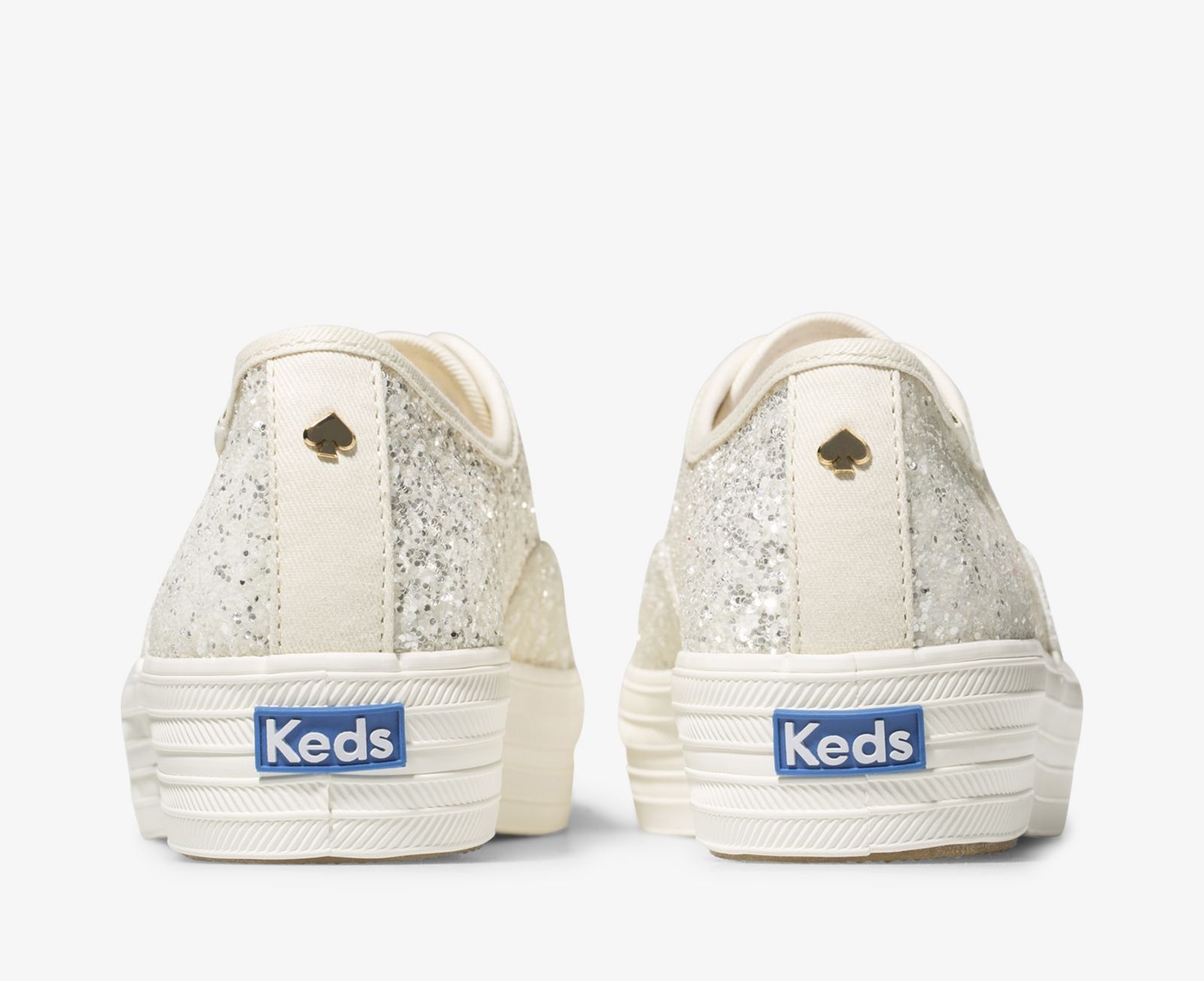 Keds Kate Spade New York Triple Glitter Grädde | 0842IAUXB