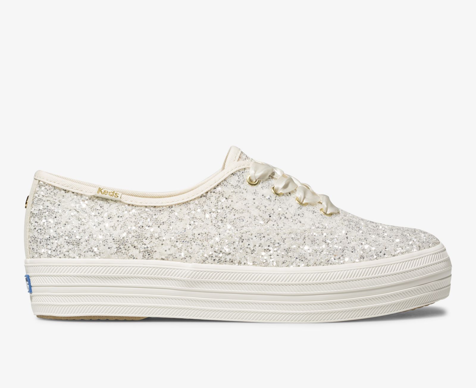 Keds Kate Spade New York Triple Glitter Grädde | 0842IAUXB