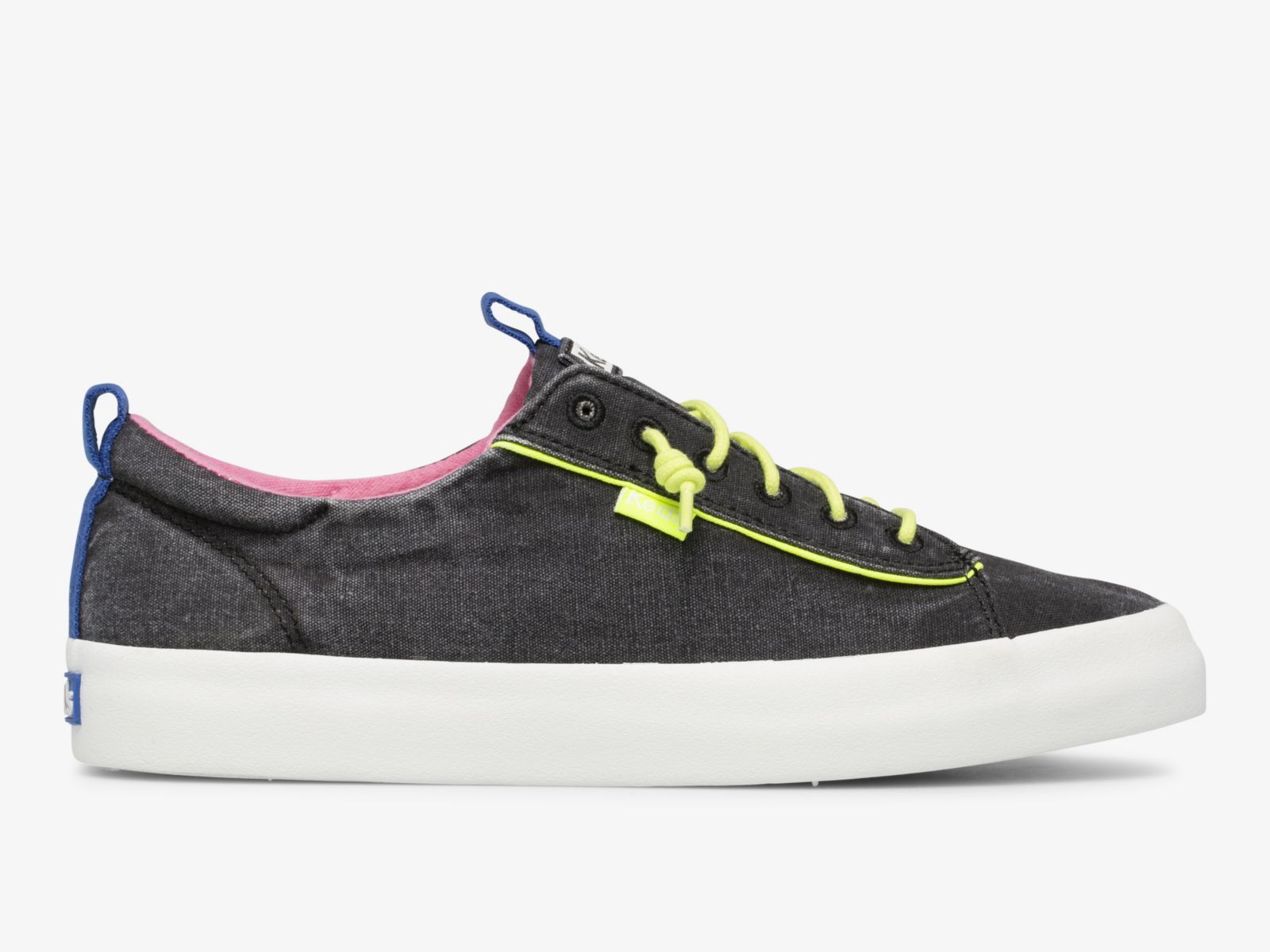 Keds Kickback Canvas Pop Washable Svarta | 0578LMFRP