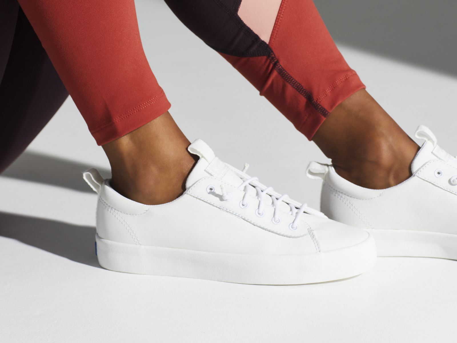 Keds Kickback Läder Vita | 0523HYBTJ