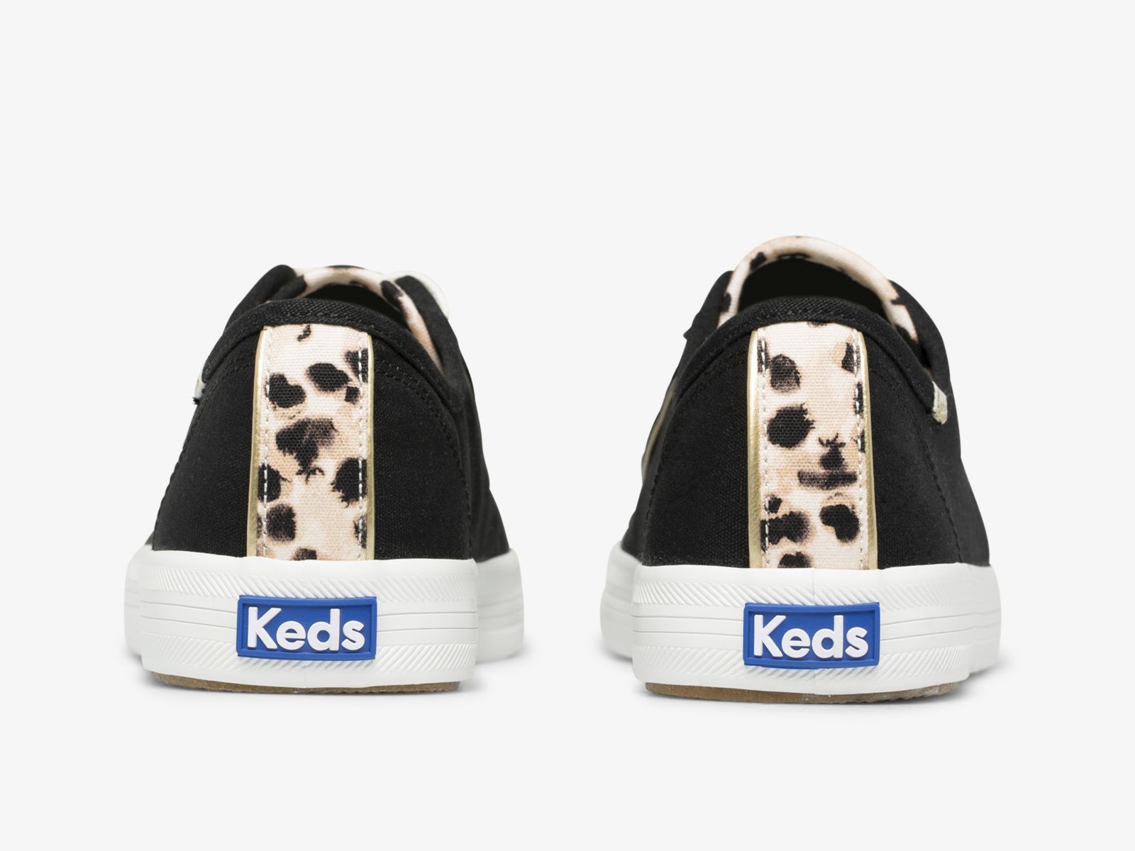 Keds Kickstart Leopard Pop Canvas Svarta | 8345XKFOT