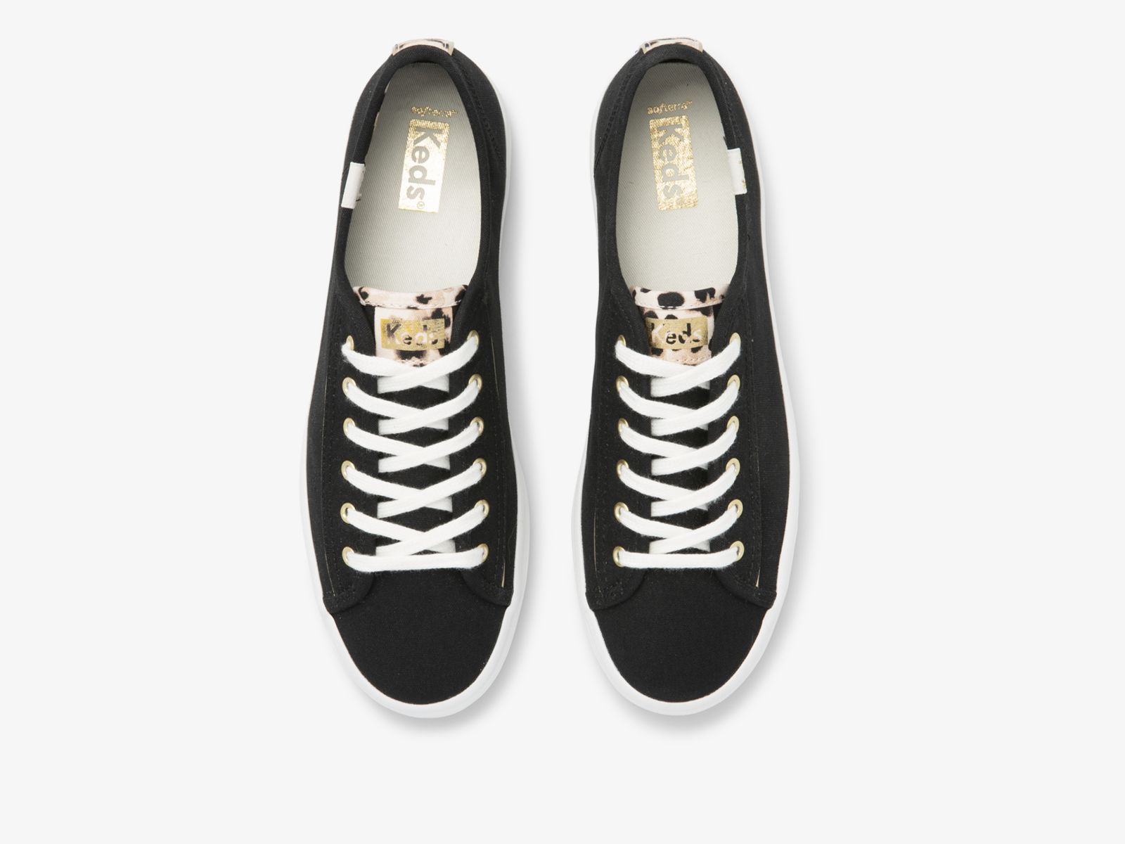 Keds Kickstart Leopard Pop Canvas Svarta | 8345XKFOT