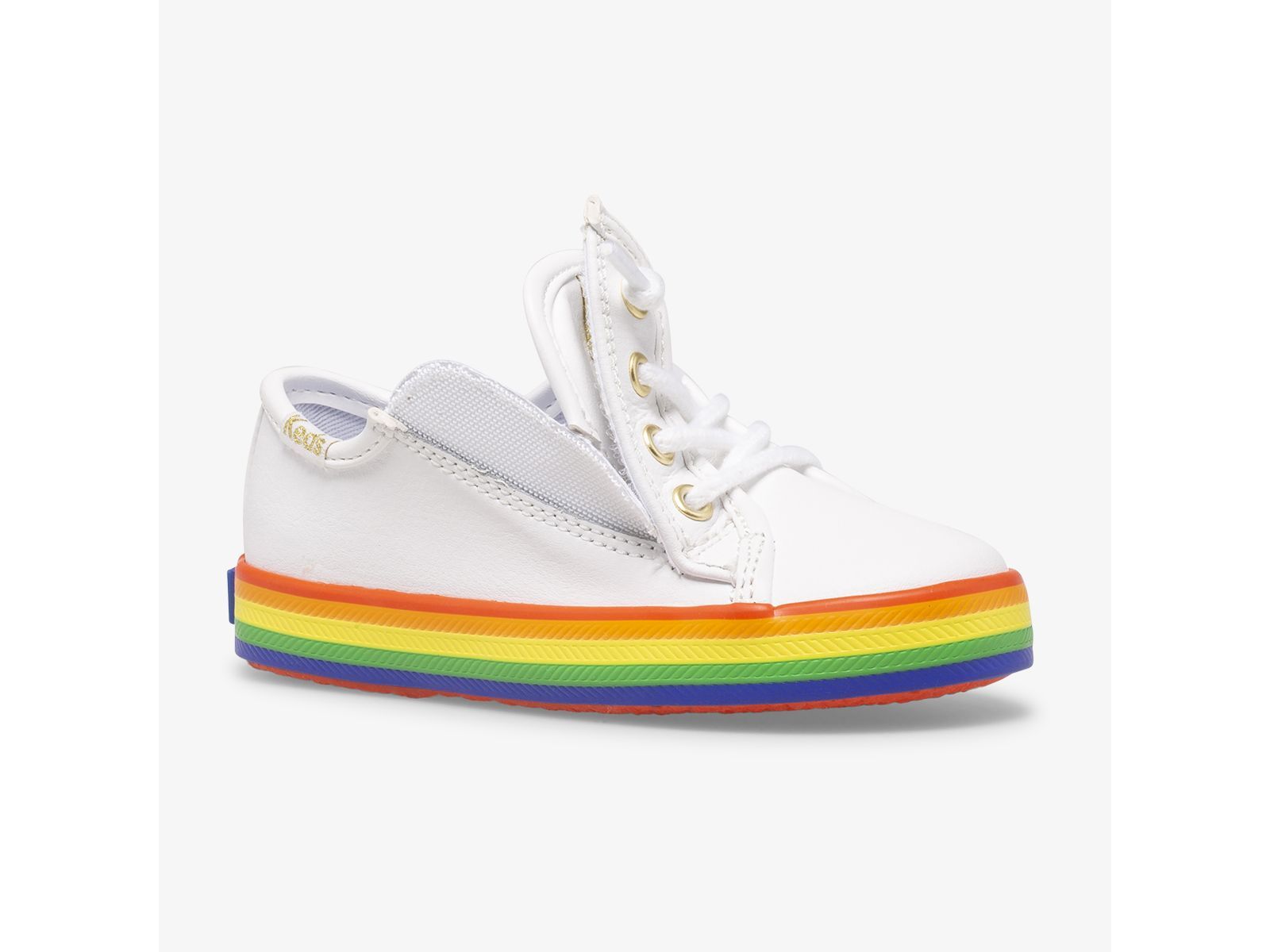 Keds Kickstart Läder Jr Rainbow Vita Olika Färger | 9361KHRUF